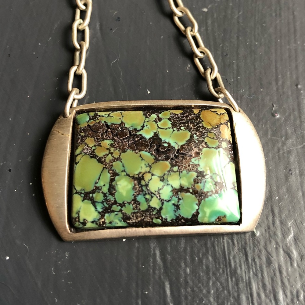 Turquoise and sterling necklace